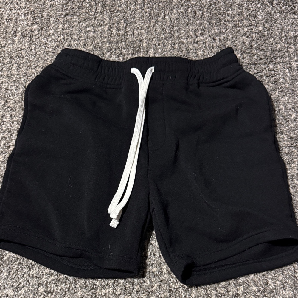 Brooklyn Cloth Black Athletic Shorts with White Drawstring